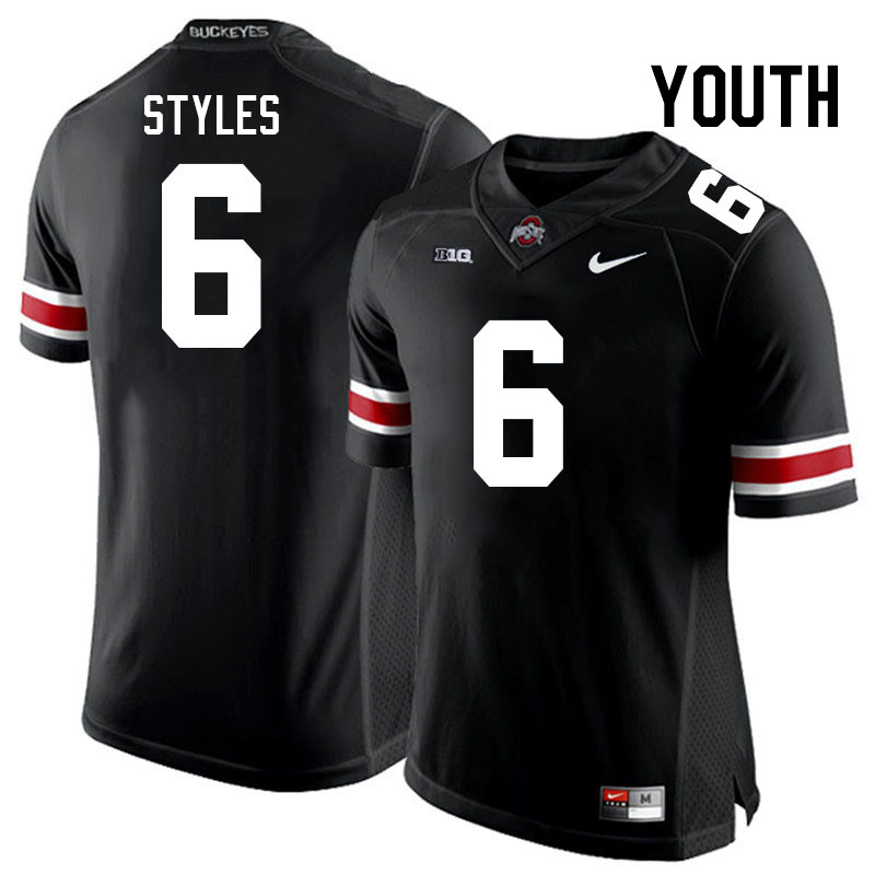 Ohio State Buckeyes Sonny Styles Youth #6 Black Authentic Stitched College Football Jersey